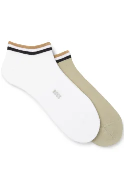 Zweierpack Sneakers-Socken mit Signature-Streifen an den Bündchen