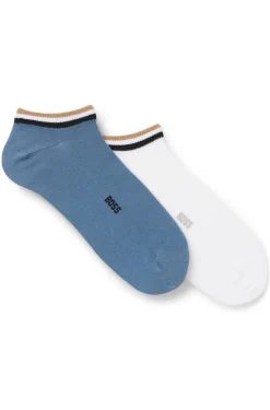 Zweierpack Sneakers-Socken mit Signature-Streifen an den Bündchen