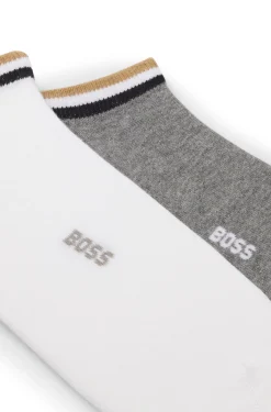 Zweierpack Sneakers-Socken mit Signature-Streifen an den Bündchen