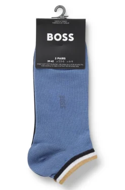 Zweierpack Sneakers-Socken mit Signature-Streifen an den Bündchen