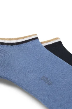 Zweierpack Sneakers-Socken mit Signature-Streifen an den Bündchen