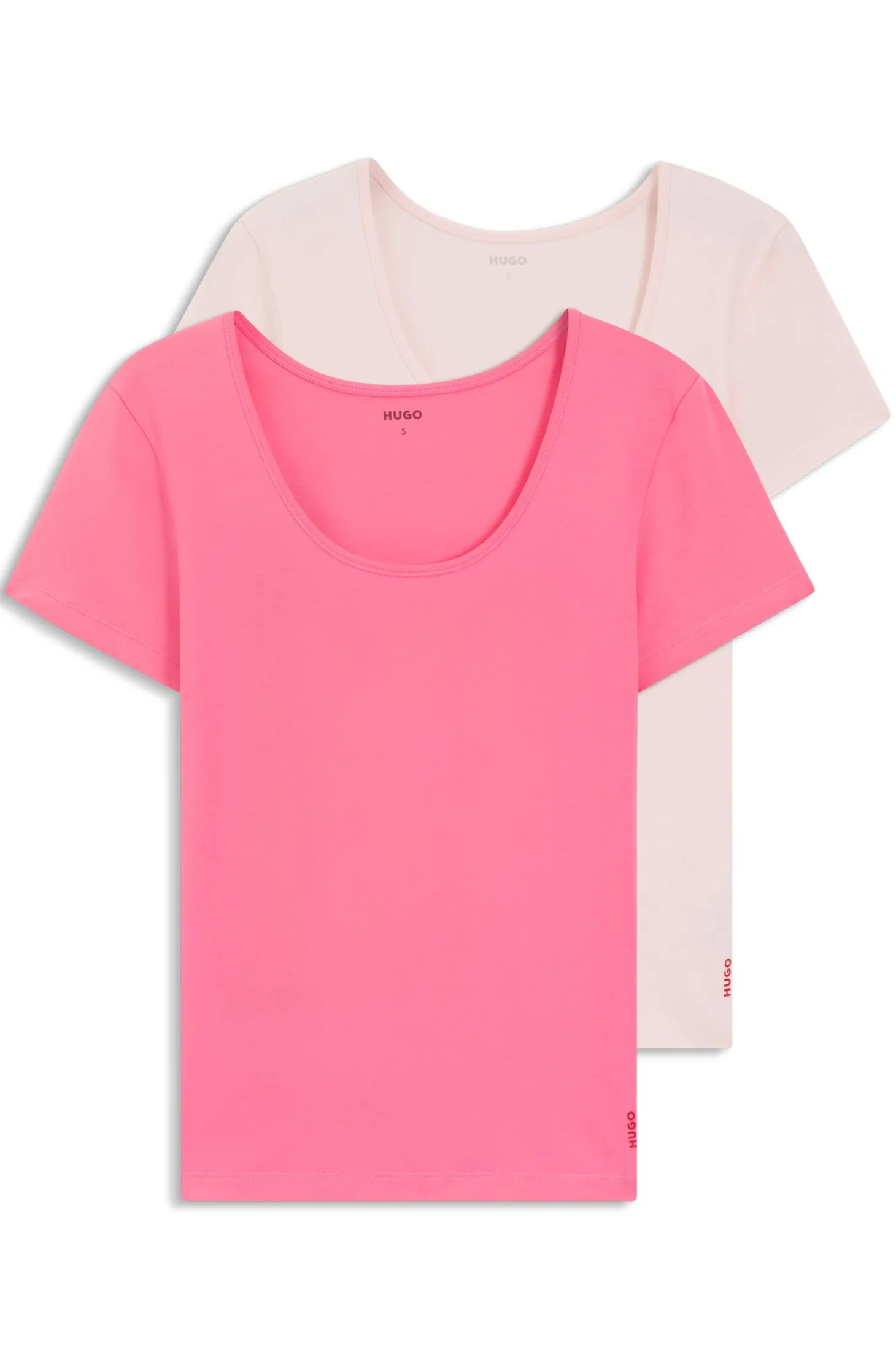 Zweierpack T-Shirts aus Stretch-Baumwolle