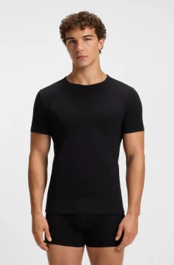 Zweierpack Unterwäsche-T-Shirts aus Stretch-Baumwolle