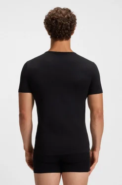 Zweierpack Unterwäsche-T-Shirts aus Stretch-Baumwolle