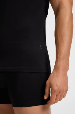 Zweierpack Unterwäsche-T-Shirts aus Stretch-Baumwolle