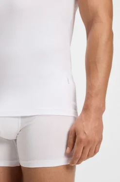 Zweierpack Unterwäsche-T-Shirts aus Stretch-Baumwolle