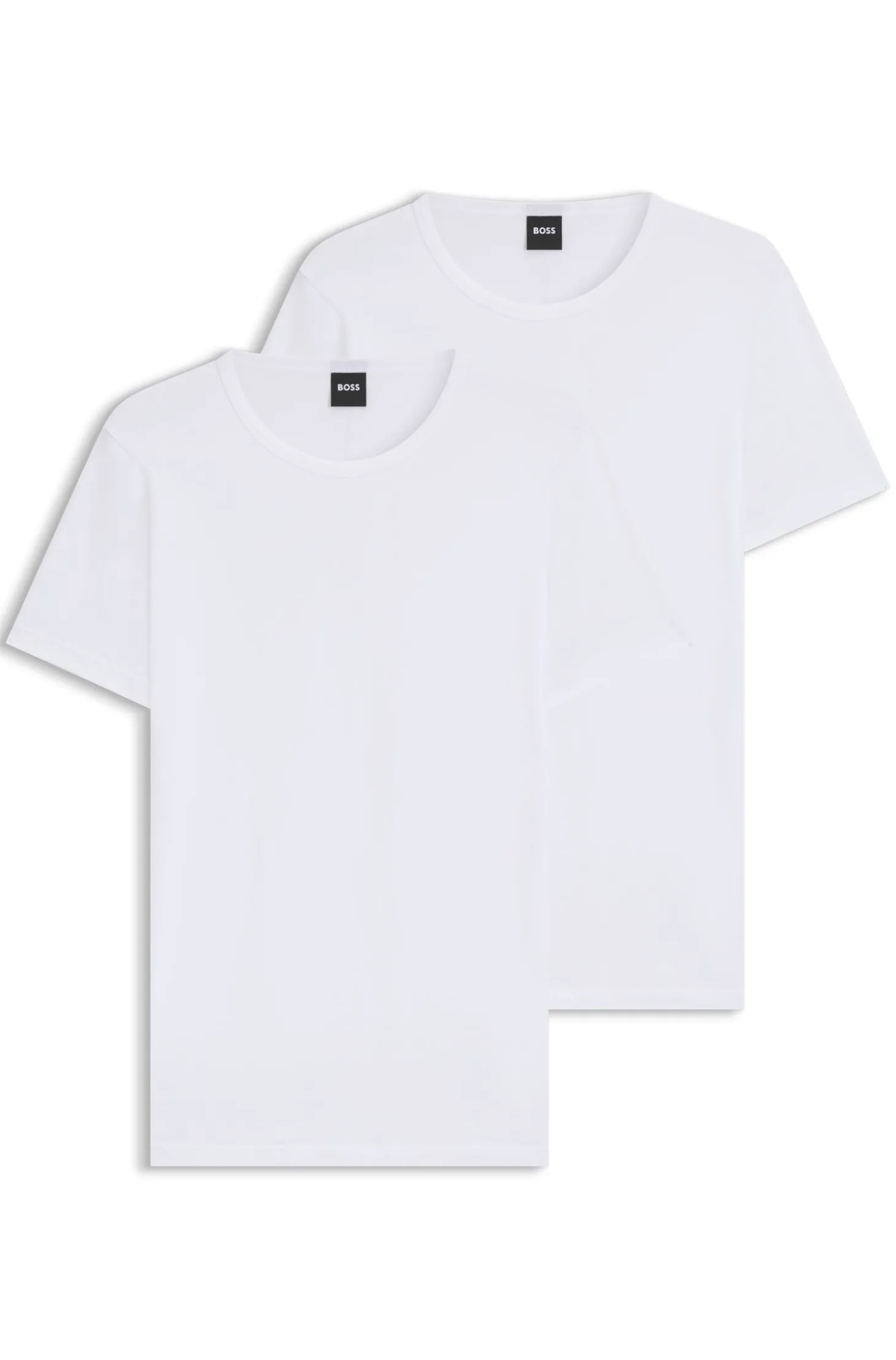 Zweierpack Unterwäsche-T-Shirts aus Stretch-Baumwolle
