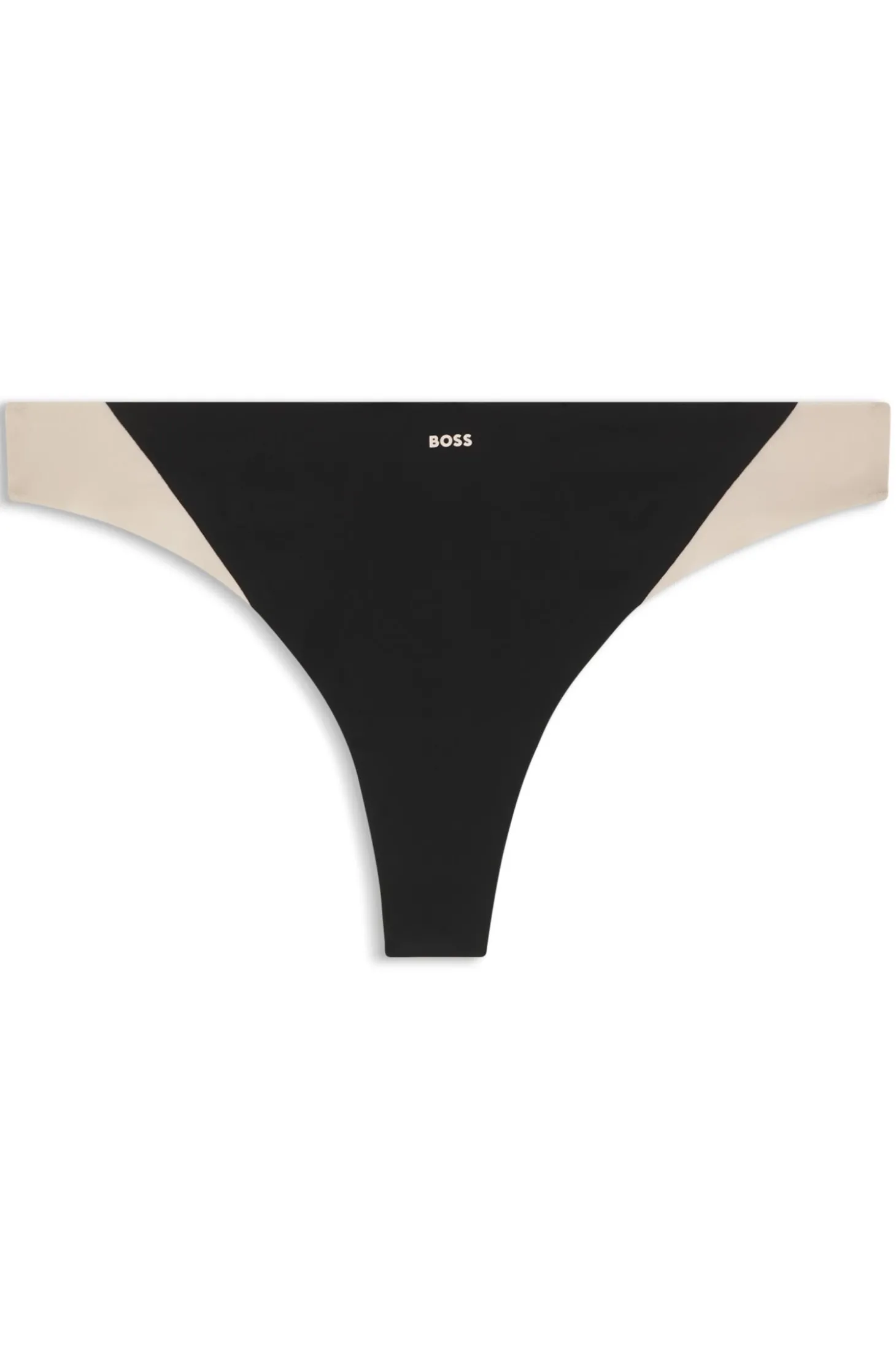 Zweifarbiger String aus Stretch-Jersey