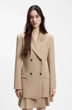 Zweireihiger Regular-Fit Blazer mit Sanduhr-Silhouette