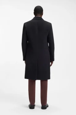 Zweireihiger Slim-Fit Mantel aus Alpaka-Mix