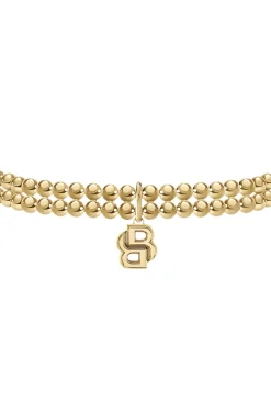 Zweireihiges Armband in hellem Gelbgold-Ton