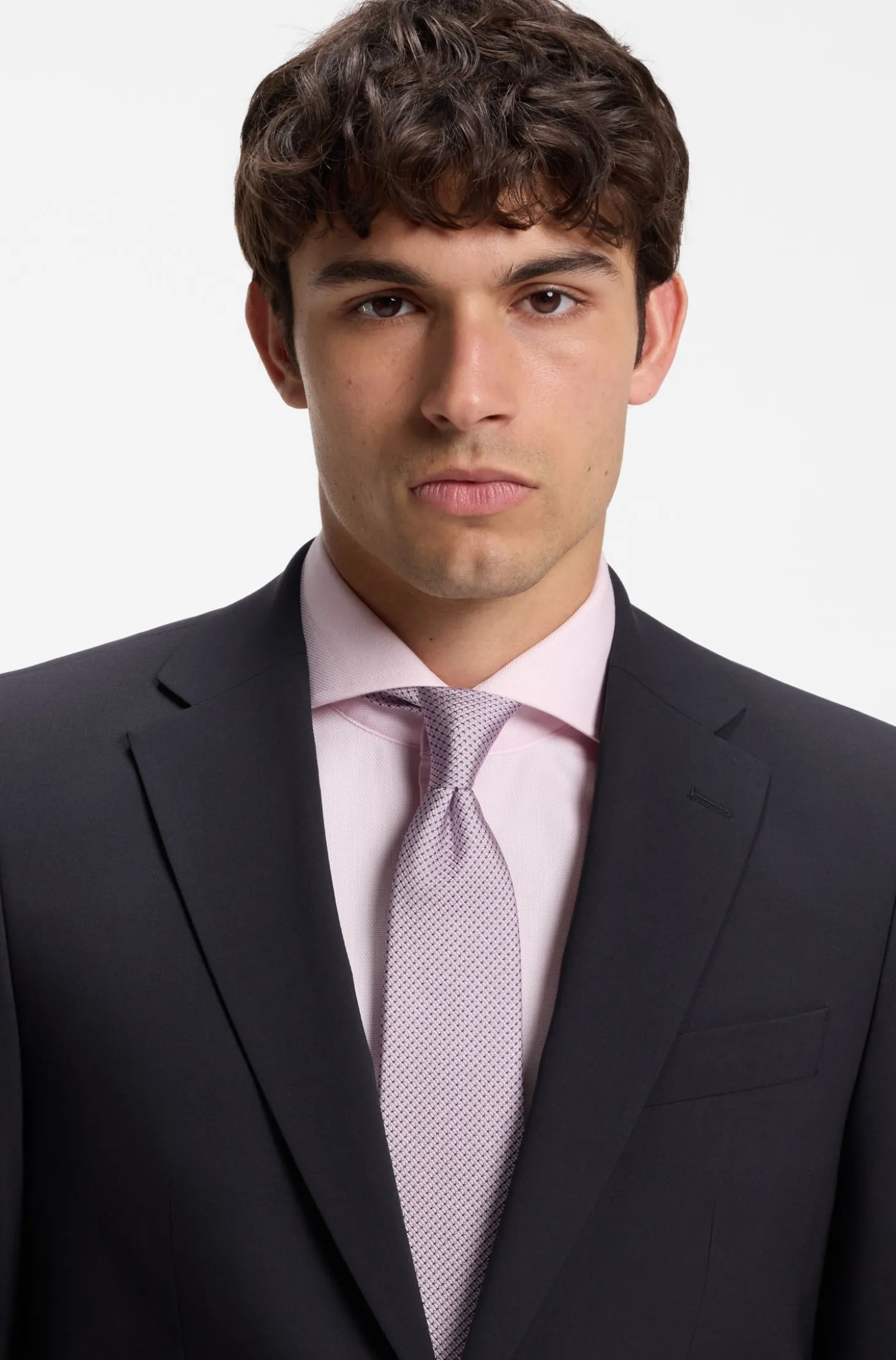 Zweiteiler aus meliertem elastischem Woll-Mix