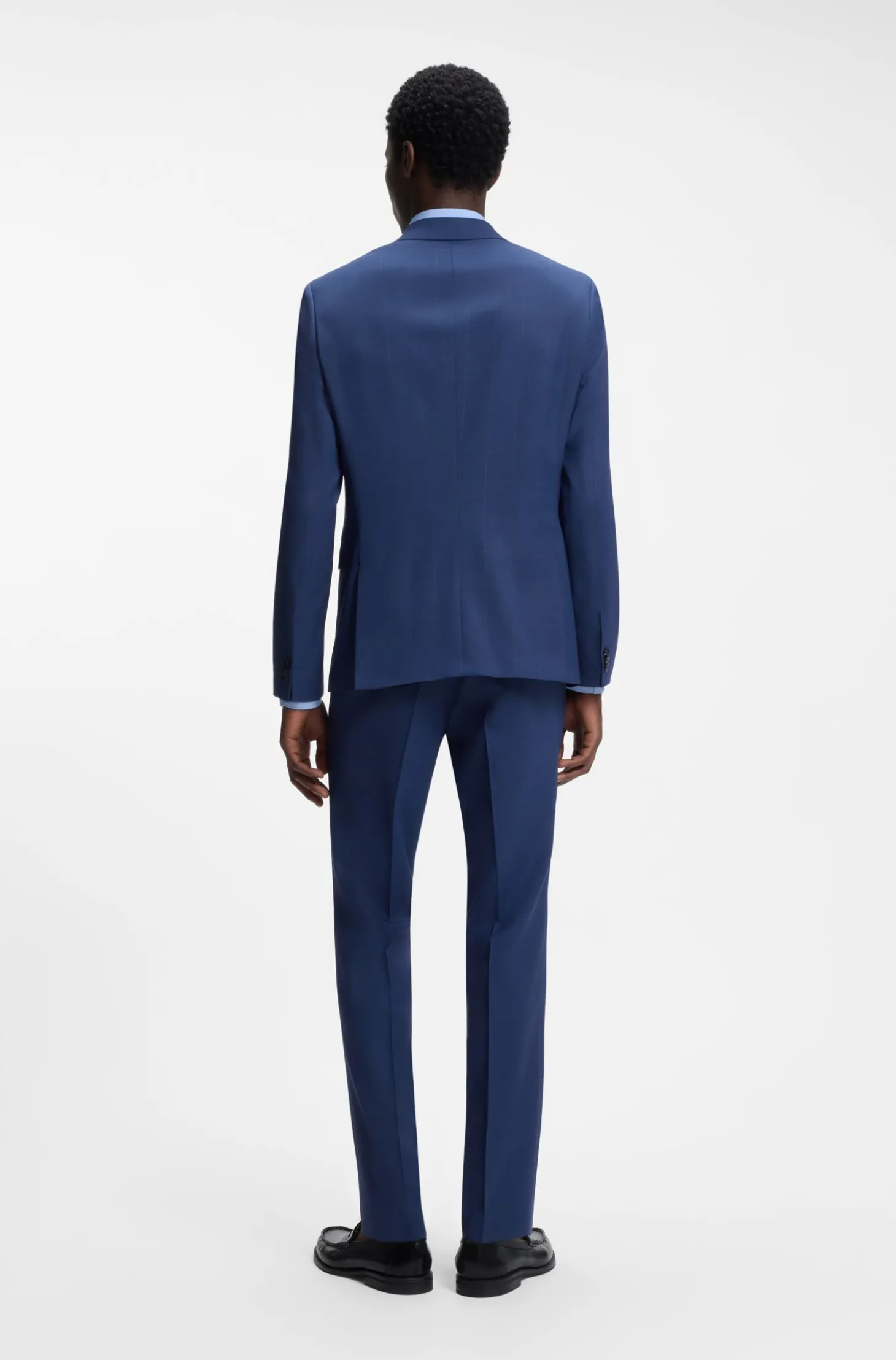 Zweiteiliger Extra Slim-Fit Anzug aus kariertem Twill