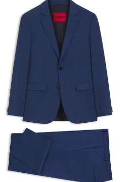 Zweiteiliger Extra Slim-Fit Anzug aus kariertem Twill