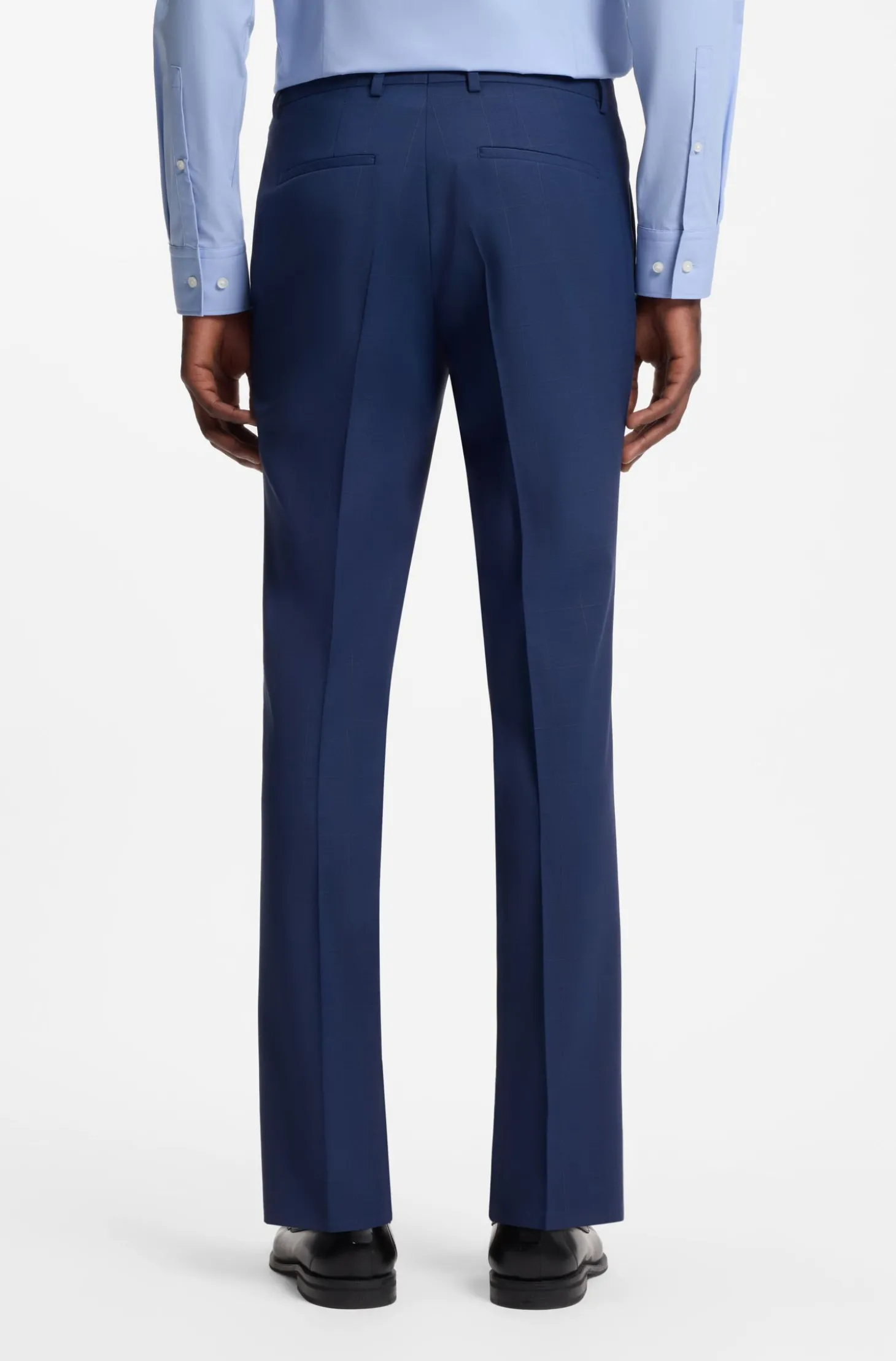 Zweiteiliger Extra Slim-Fit Anzug aus kariertem Twill