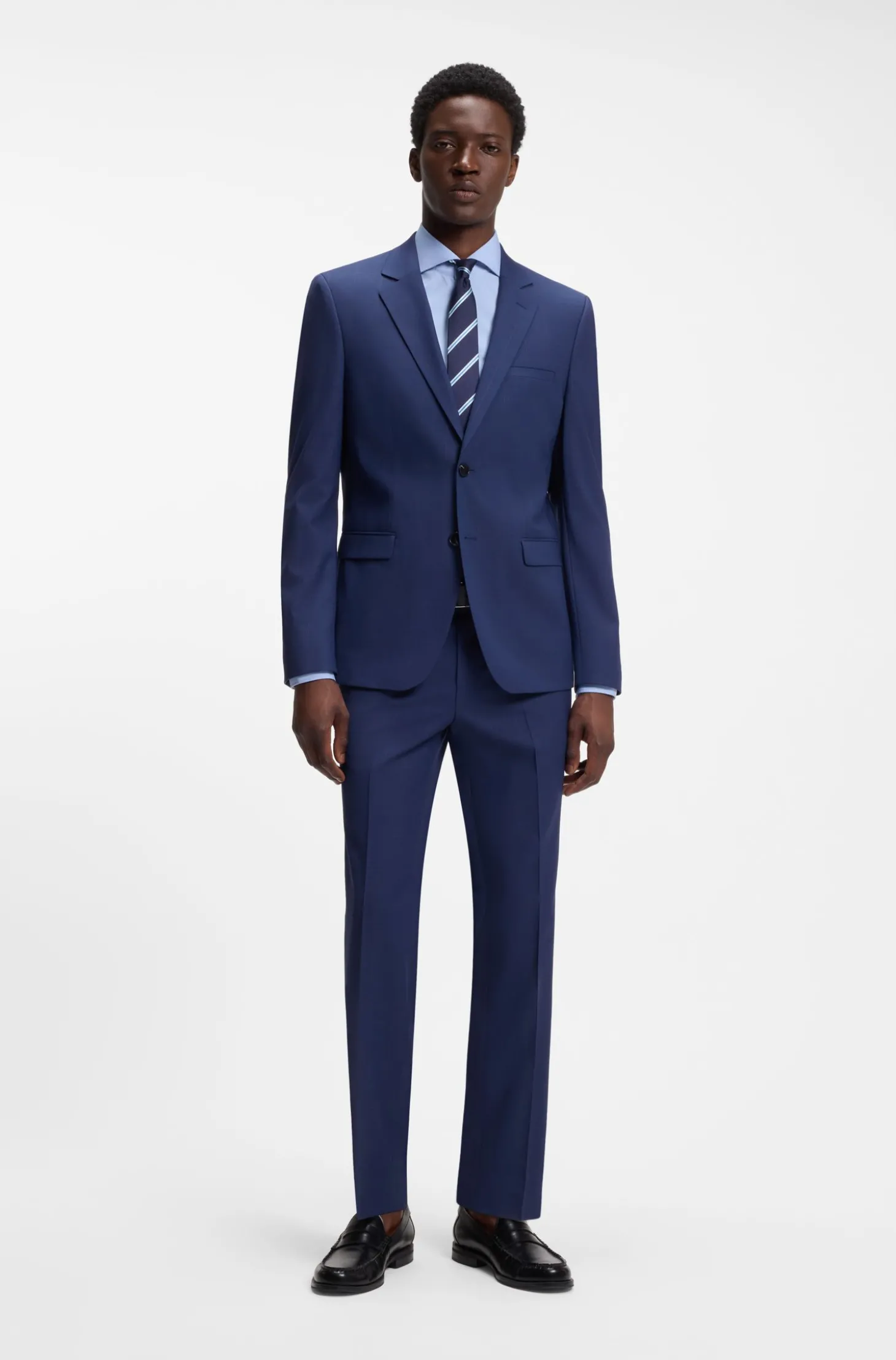 Zweiteiliger Extra Slim-Fit Anzug aus kariertem Twill