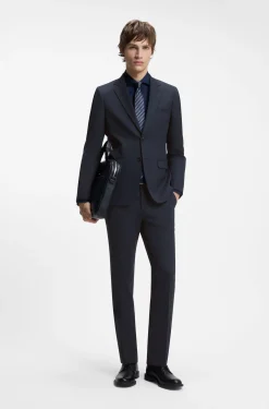 Zweiteiliger Extra Slim-Fit Anzug aus gemustertem Gewebe