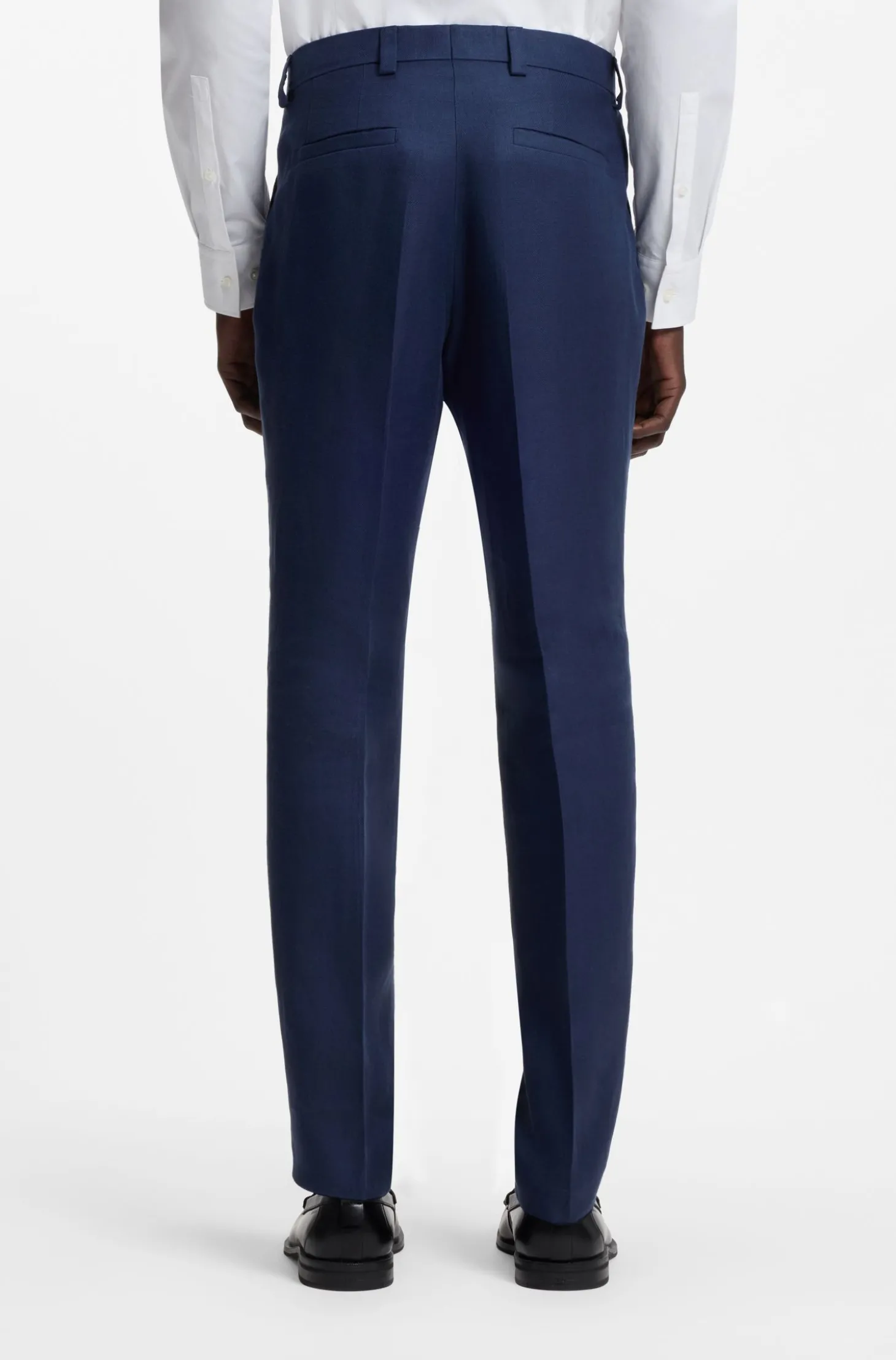 Zweiteiliger Extra Slim-Fit Anzug aus Leinen-Twill