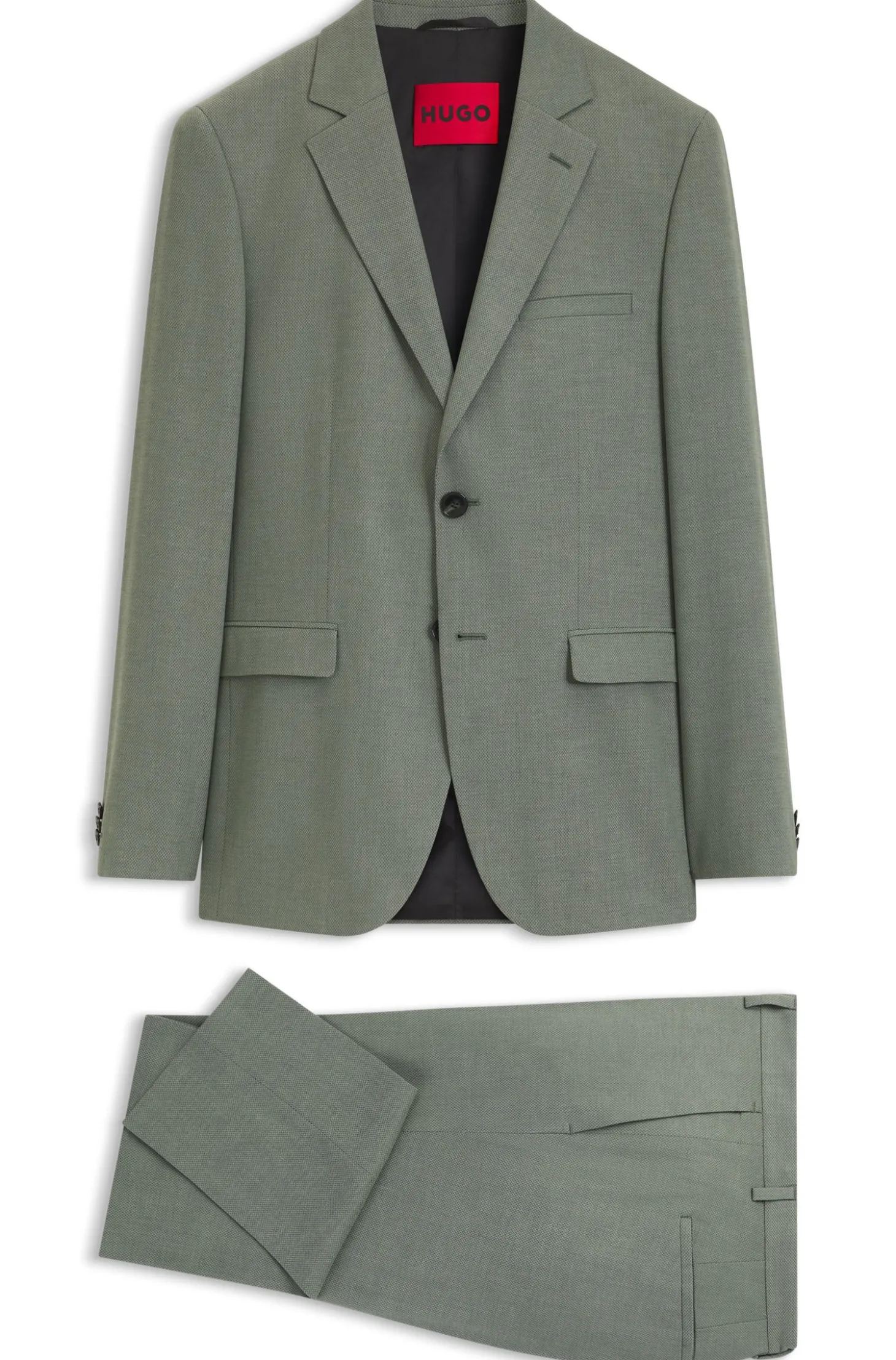 Zweiteiliger Extra Slim-Fit Anzug aus gemustertem Gewebe