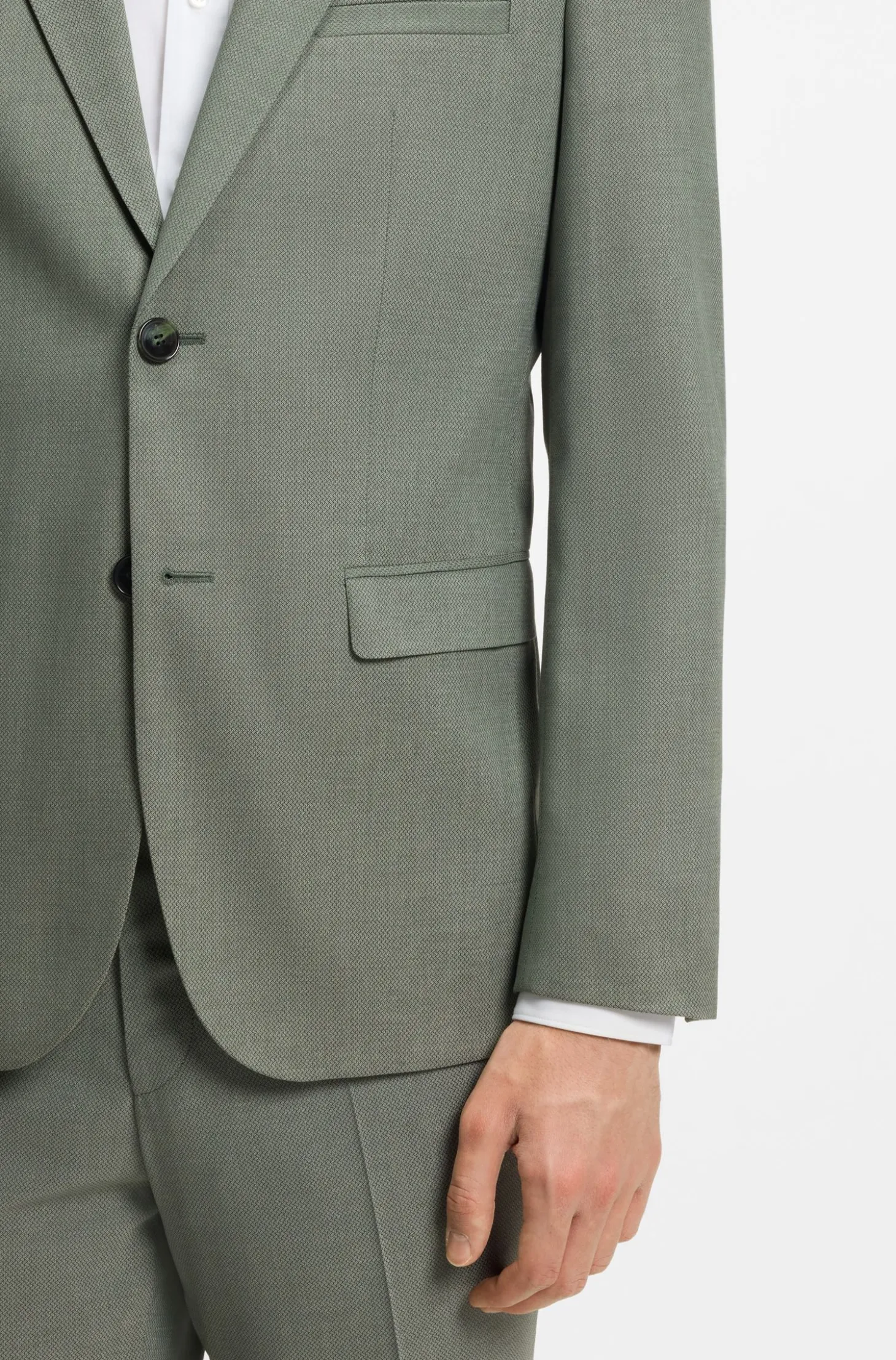 Zweiteiliger Extra Slim-Fit Anzug aus gemustertem Gewebe