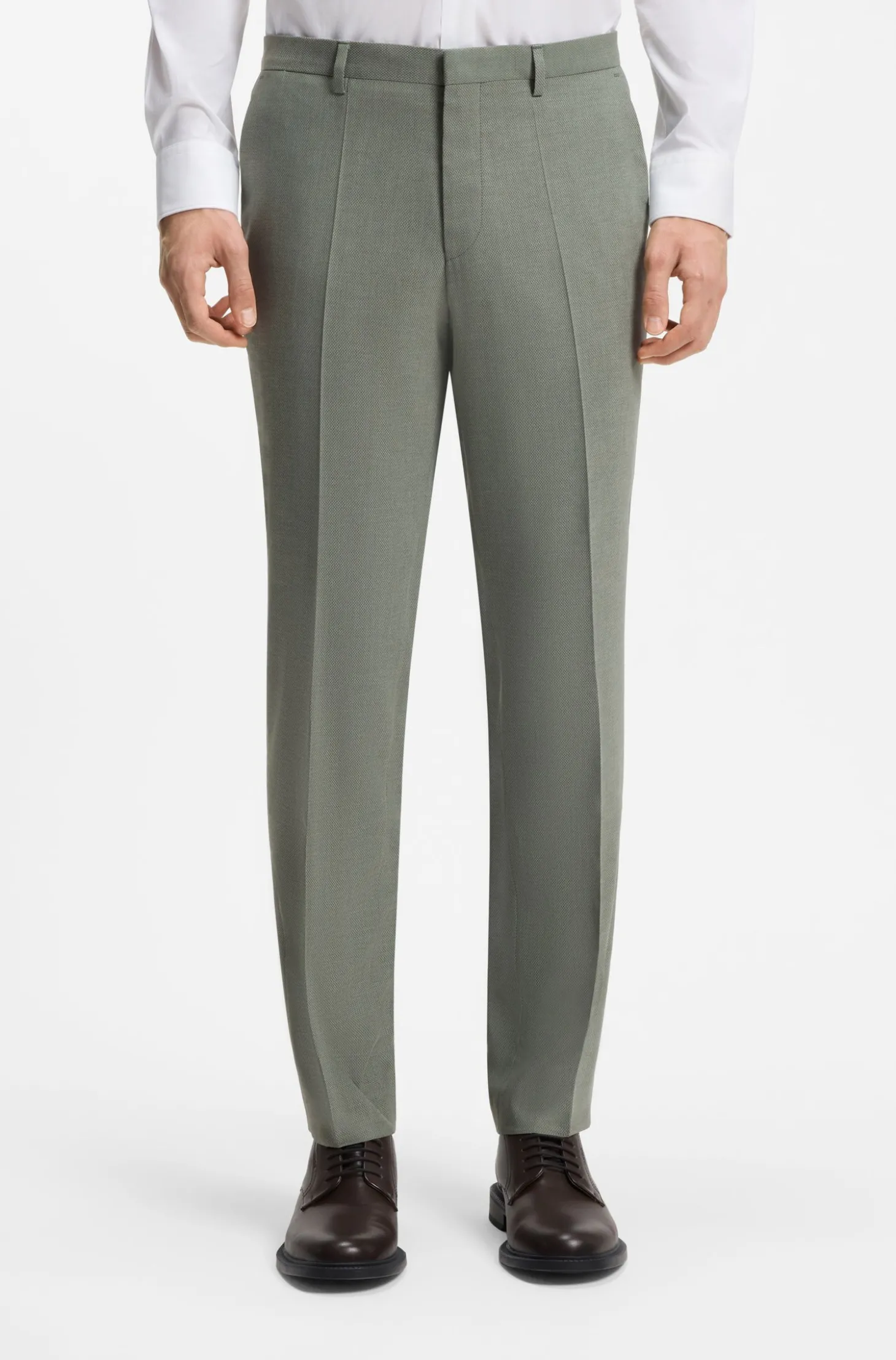 Zweiteiliger Extra Slim-Fit Anzug aus gemustertem Gewebe