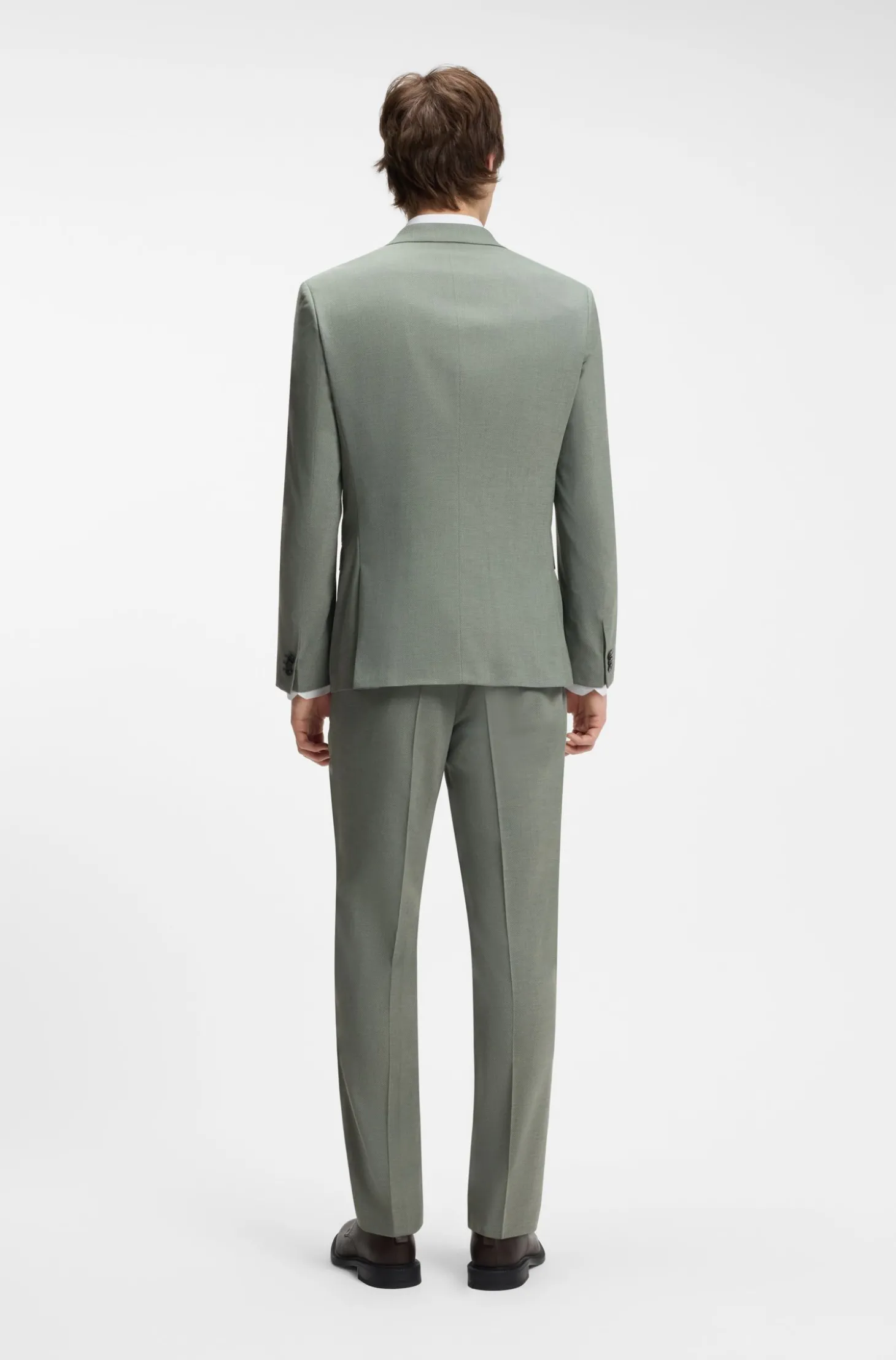 Zweiteiliger Extra Slim-Fit Anzug aus gemustertem Gewebe