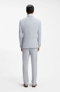 Zweiteiliger Regular-Fit Anzug aus Stretch-Bouclé
