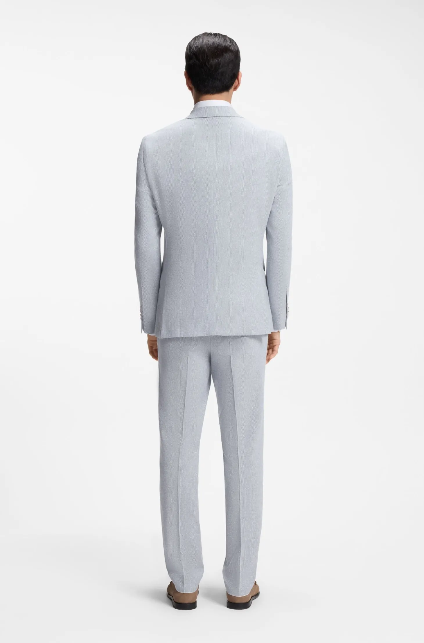 Zweiteiliger Regular-Fit Anzug aus Stretch-Bouclé