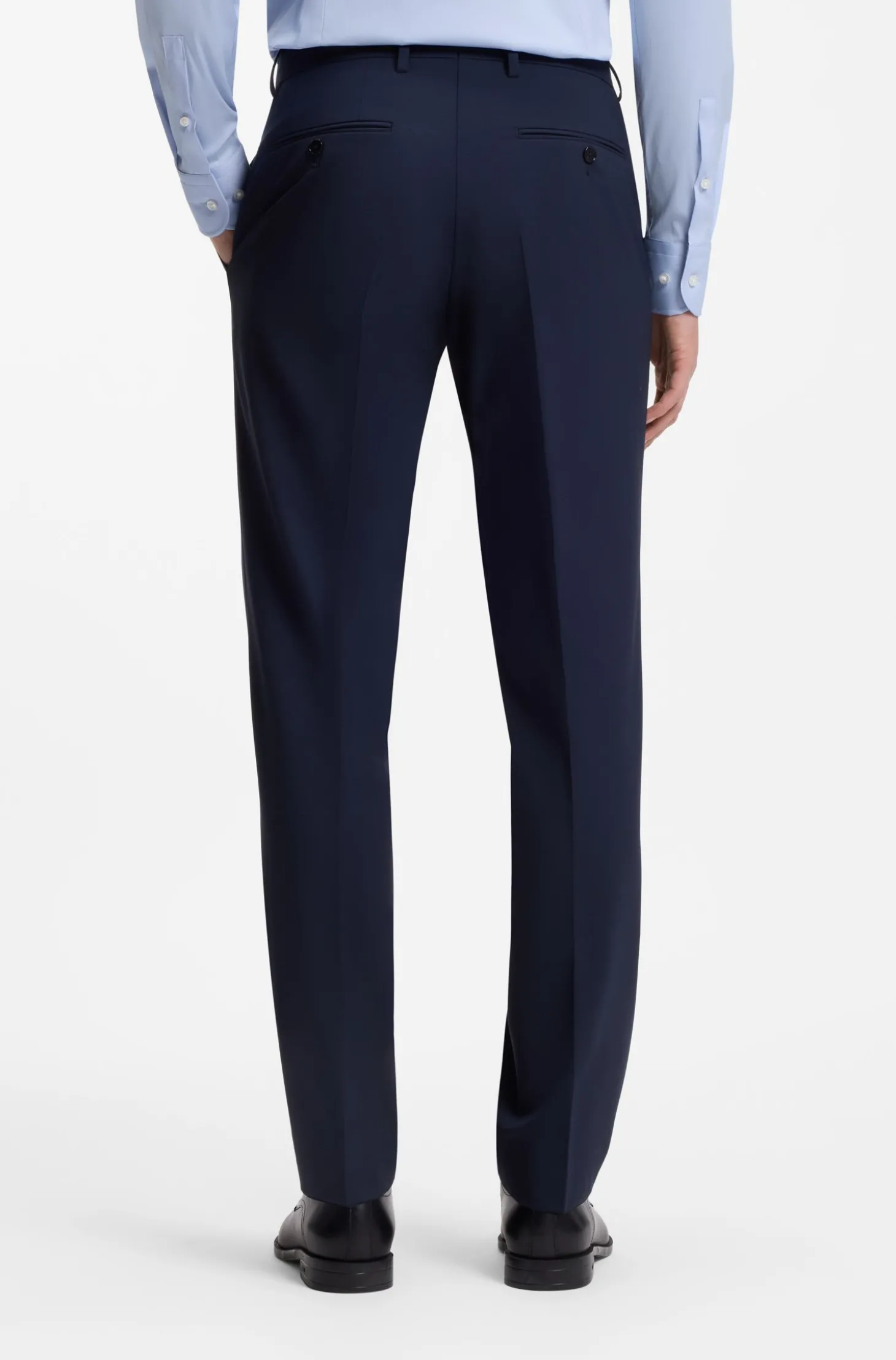 Zweiteiliger Regular-Fit Anzug aus Stretch-Wolle