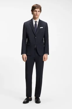Zweiteiliger Slim-Fit Anzug aus Woll-Mix