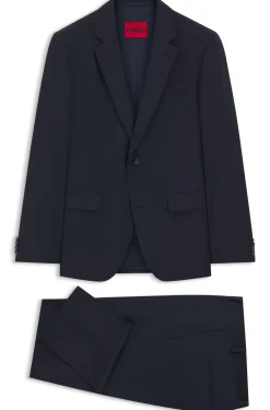 Zweiteiliger Slim-Fit Anzug aus Woll-Mix