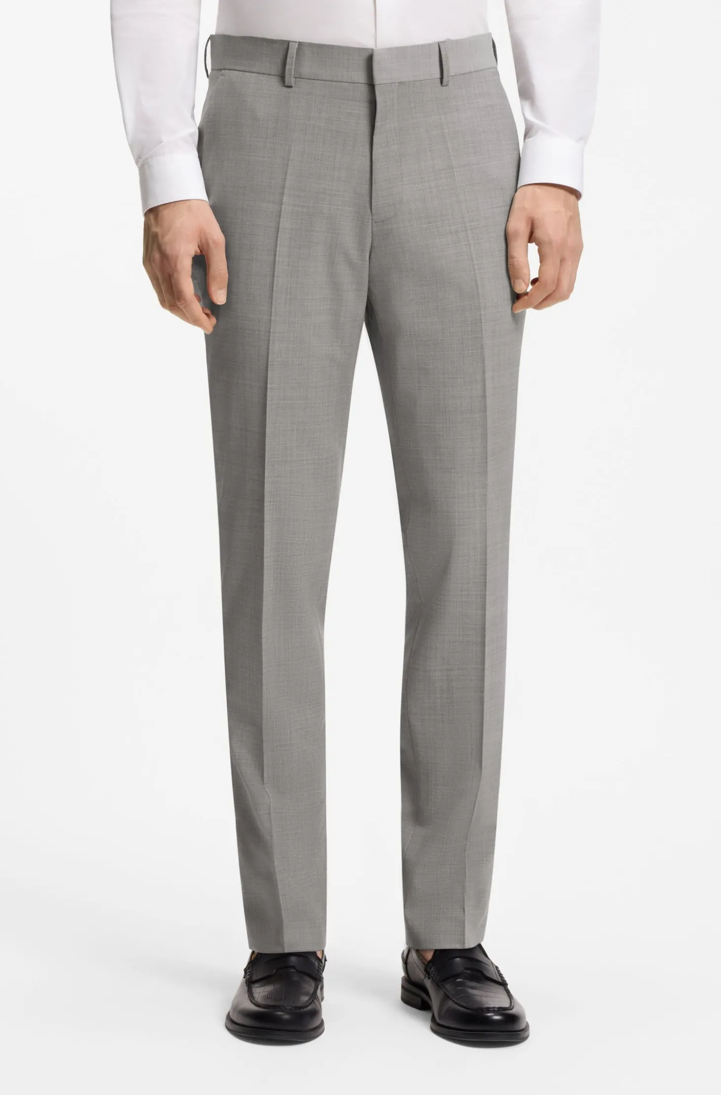 Zweiteiliger Slim-Fit Anzug aus Woll-Mix