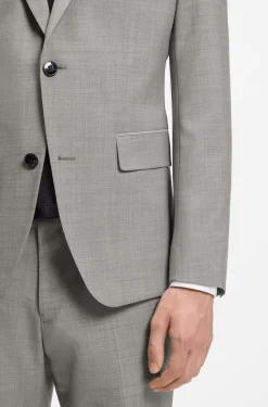Zweiteiliger Slim-Fit Anzug aus Woll-Mix