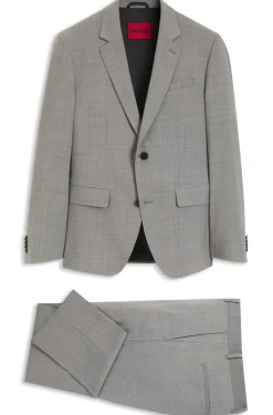 Zweiteiliger Slim-Fit Anzug aus Woll-Mix