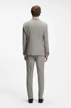 Zweiteiliger Slim-Fit Anzug aus Woll-Mix