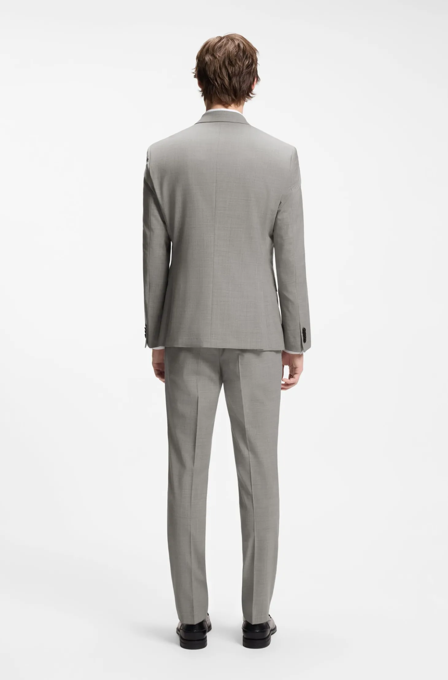 Zweiteiliger Slim-Fit Anzug aus Woll-Mix