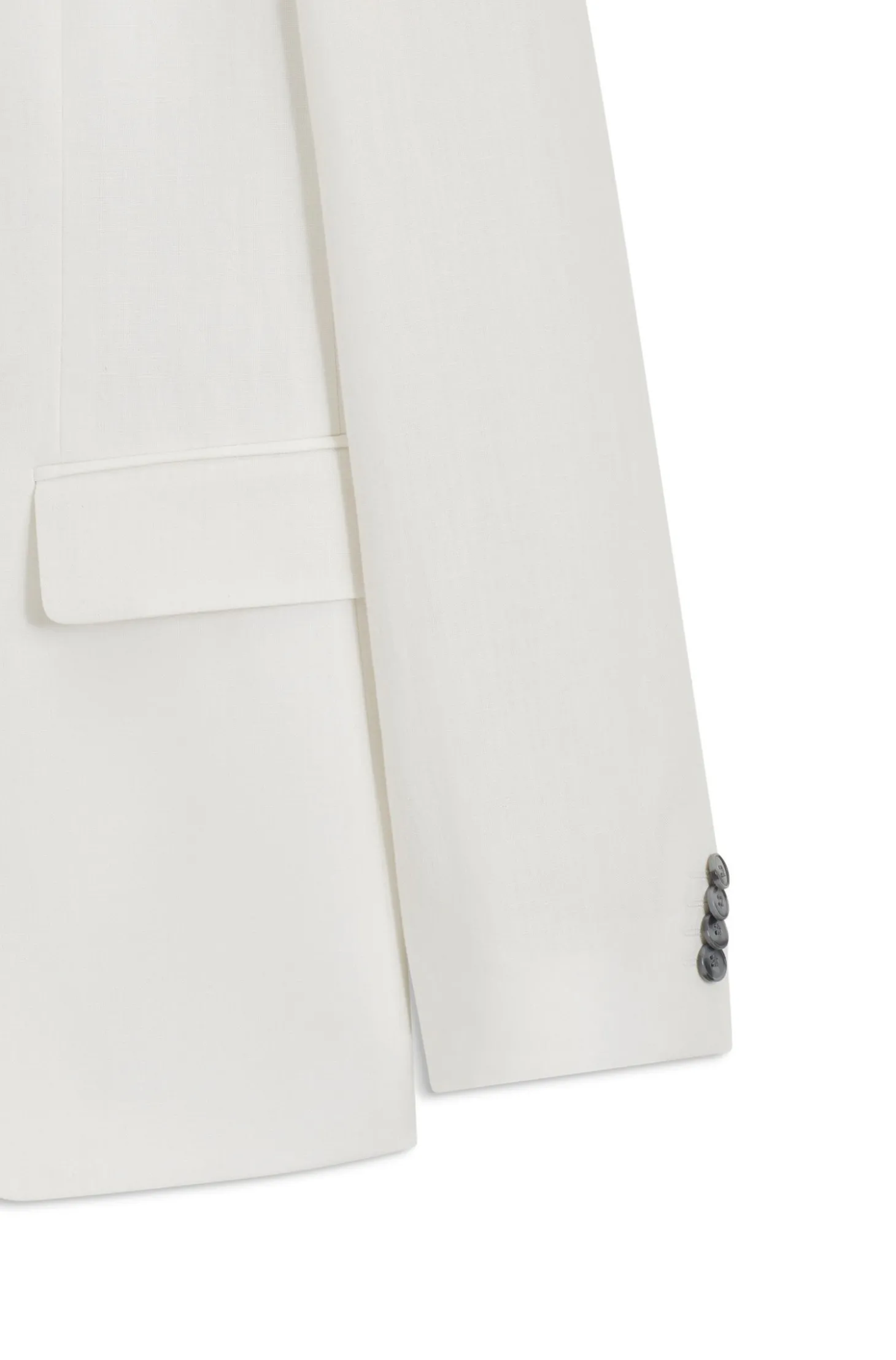 Zweiteiliger Slim-Fit Anzug aus Baumwolle und Leinen
