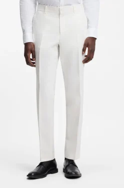 Zweiteiliger Slim-Fit Anzug aus Baumwolle und Leinen