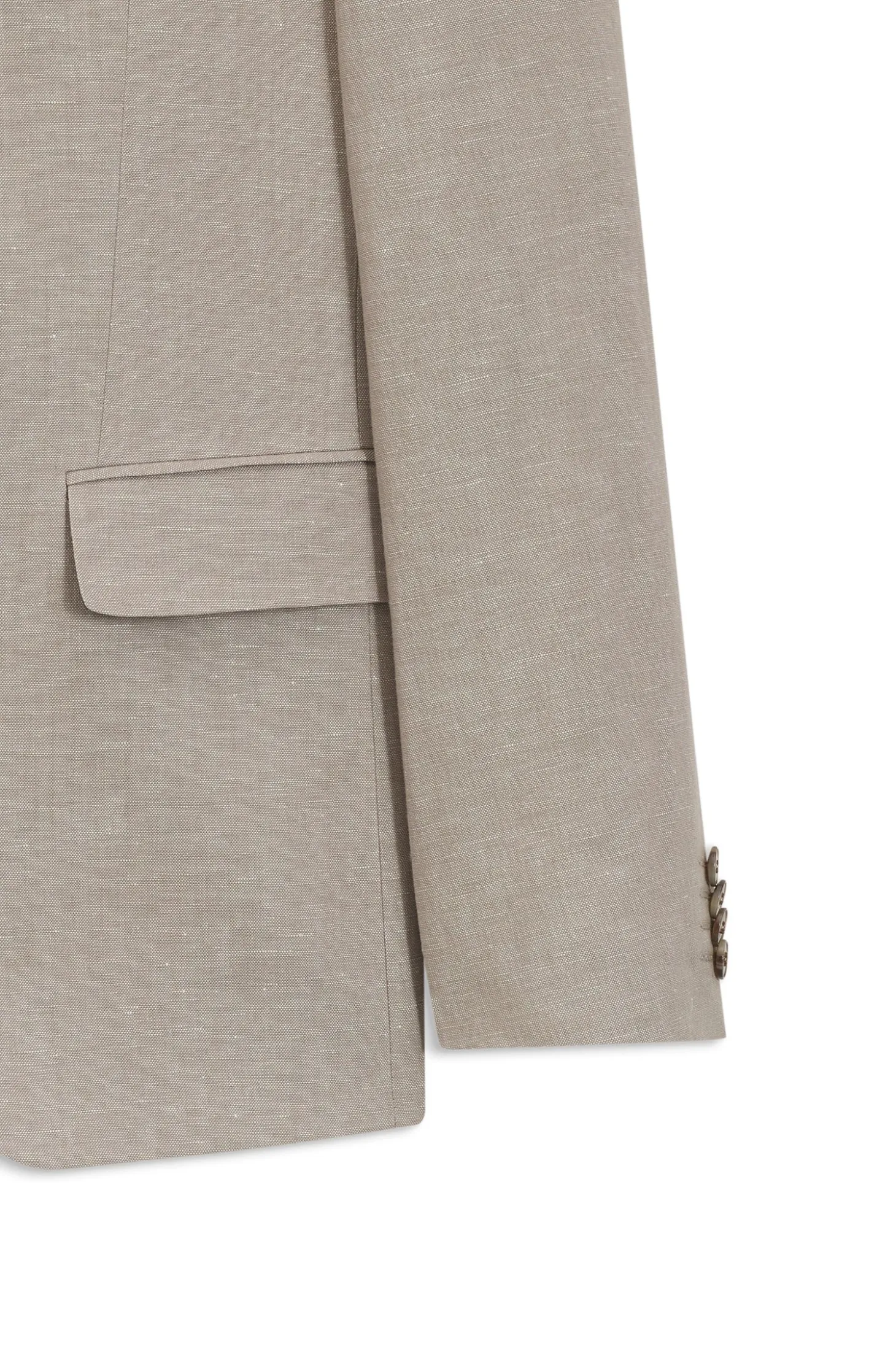 Zweiteiliger Slim-Fit Anzug aus Baumwolle und Leinen