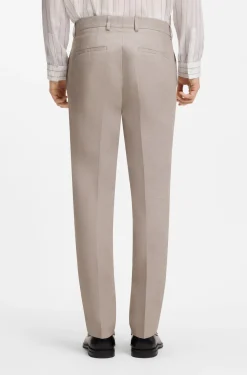Zweiteiliger Slim-Fit Anzug aus Baumwolle und Leinen