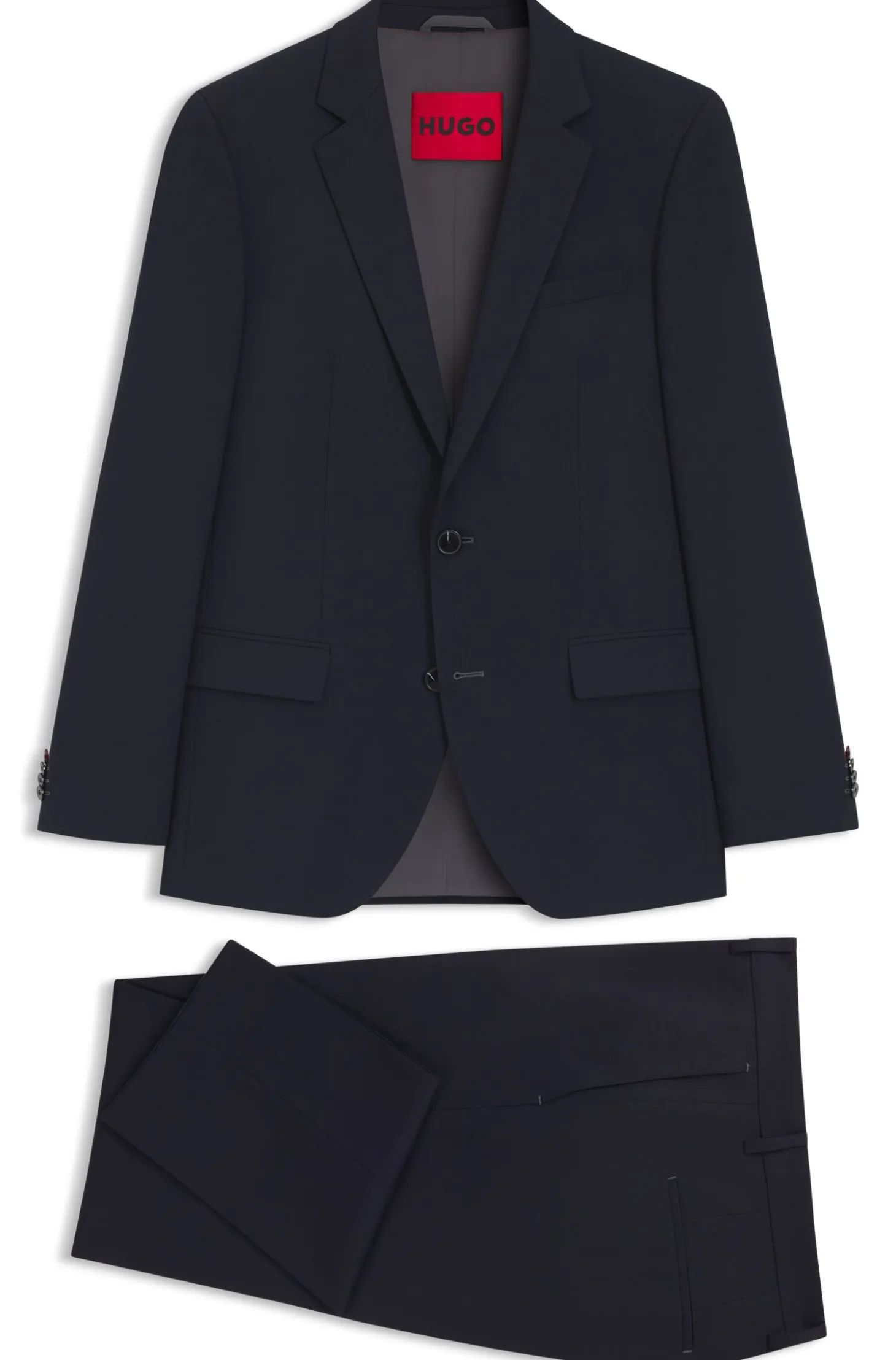 Zweiteiliger Slim-Fit Anzug aus Stretch-Gewebe