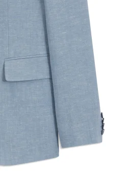 Zweiteiliger Slim-Fit Anzug aus Baumwolle und Leinen