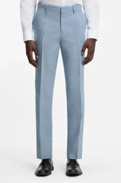 Zweiteiliger Slim-Fit Anzug aus Baumwolle und Leinen