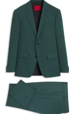 Zweiteiliger Slim-Fit Anzug aus Performance-Stretch-Twill