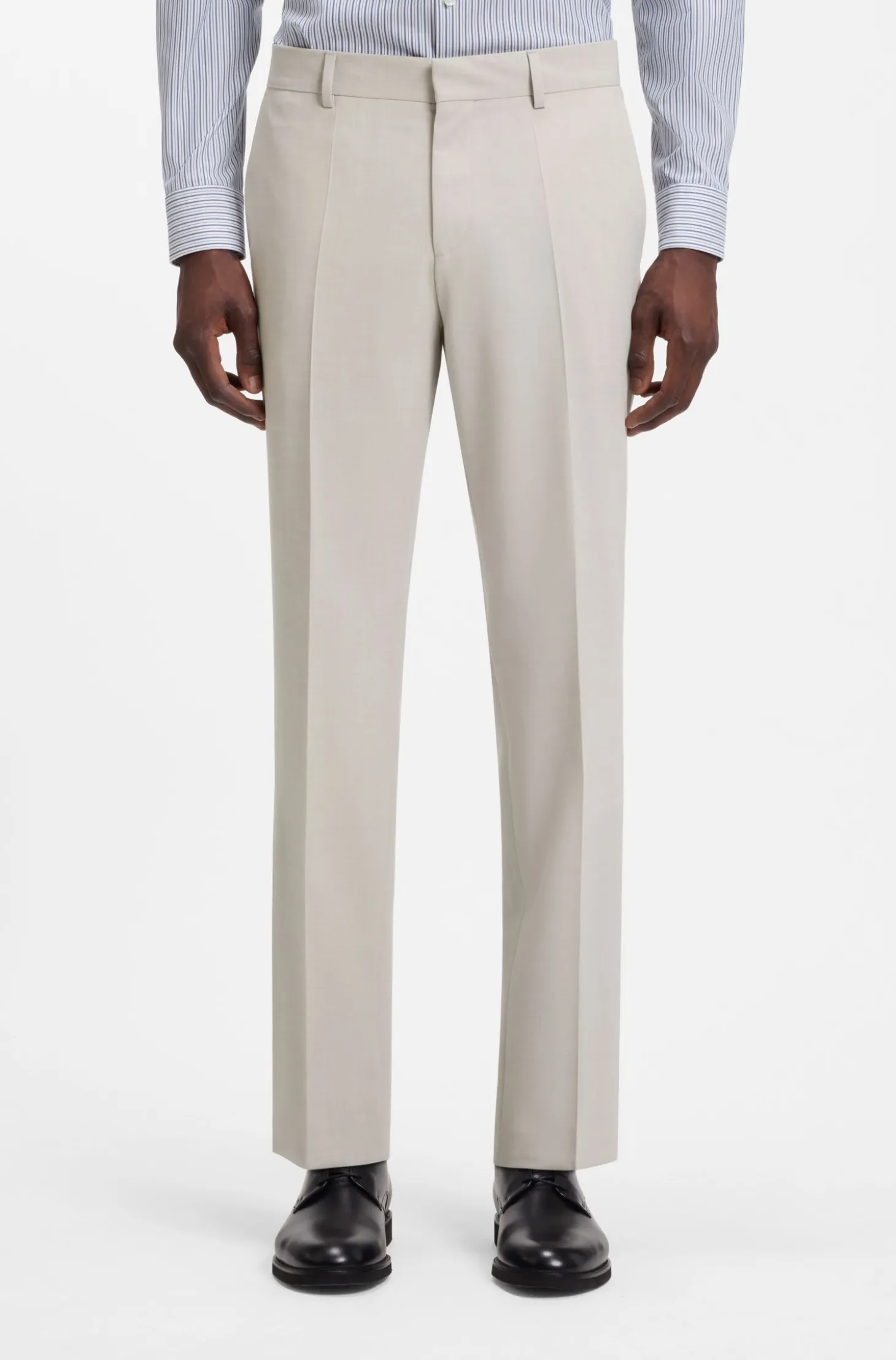 Zweiteiliger Slim-Fit Anzug aus waschbarem Stretch-Gewebe