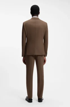 Zweiteiliger Slim-Fit Anzug aus Performance-Stretch-Twill
