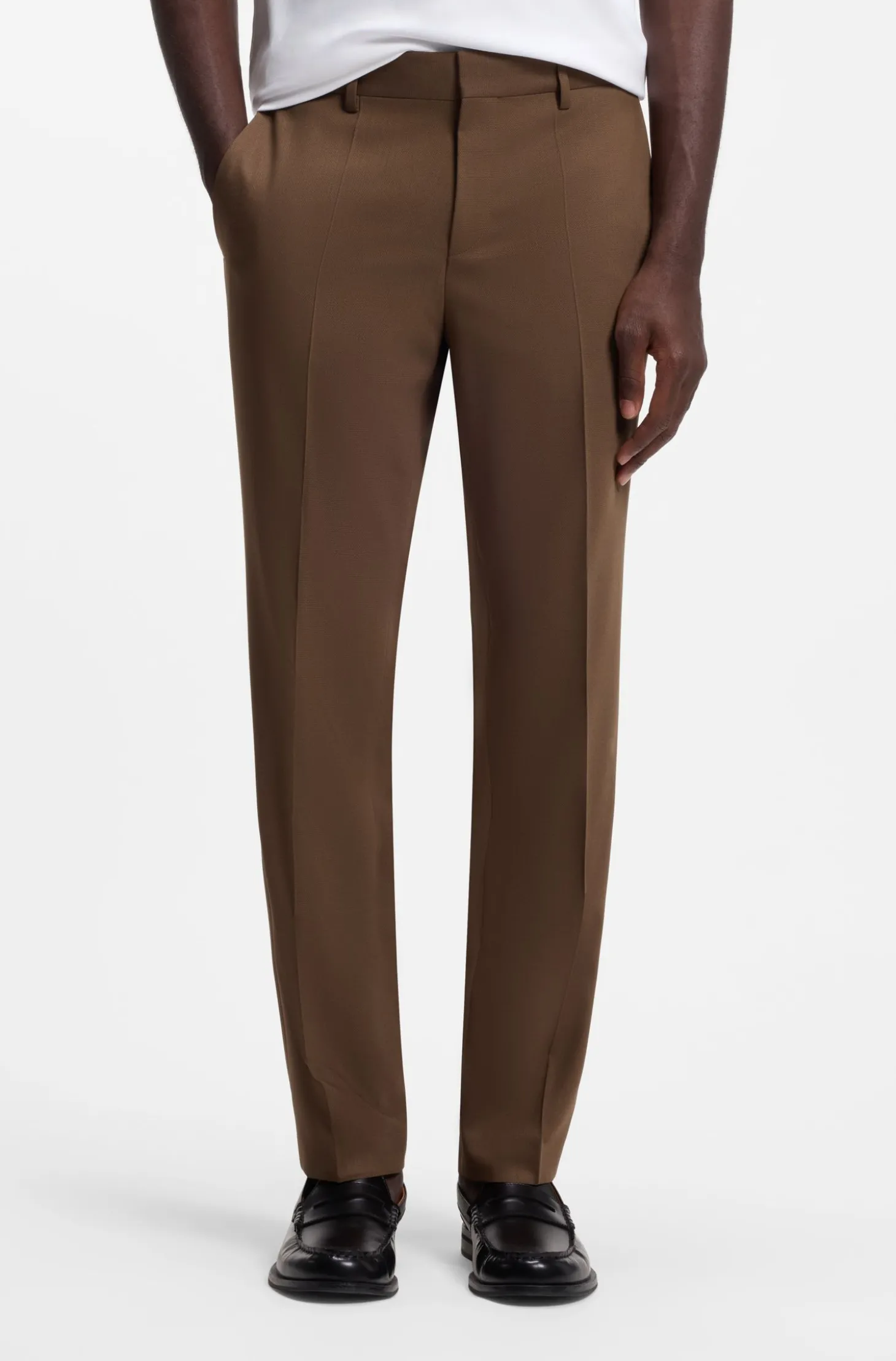 Zweiteiliger Slim-Fit Anzug aus Performance-Stretch-Twill