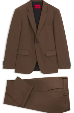 Zweiteiliger Slim-Fit Anzug aus Performance-Stretch-Twill