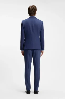 Zweiteiliger Slim-Fit Anzug aus Performance-Stretch-Twill