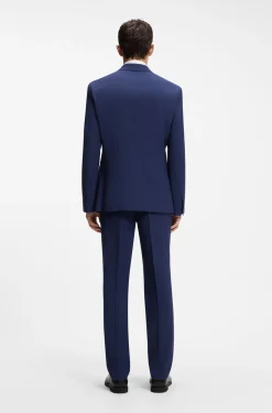Zweiteiliger Slim-Fit Anzug aus Woll-Mix